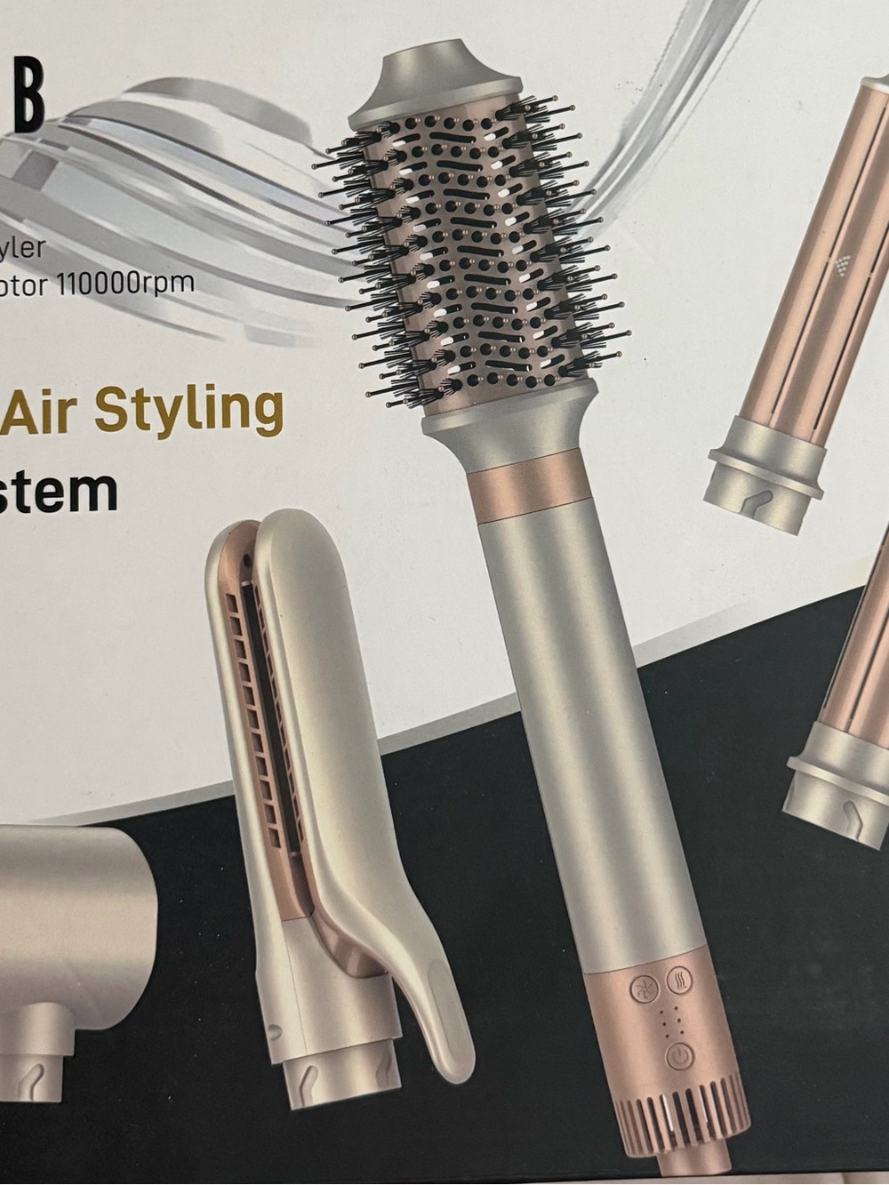 MESCOMB 6 in 1 Hair Dryer and Straightener, Hot Air Styler Wrap 1500W Air Dryer